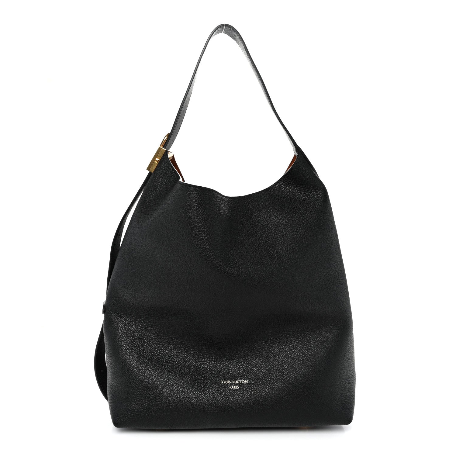 Grained Calfskin Low Key Hobo MM Black