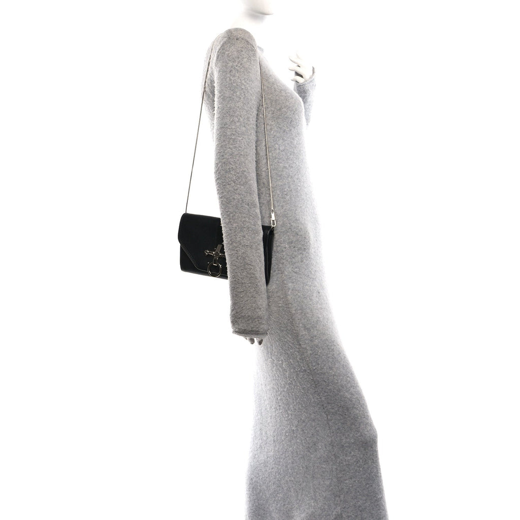 Sugar Goatskin Obsedia Chain Shoulder Bag Black