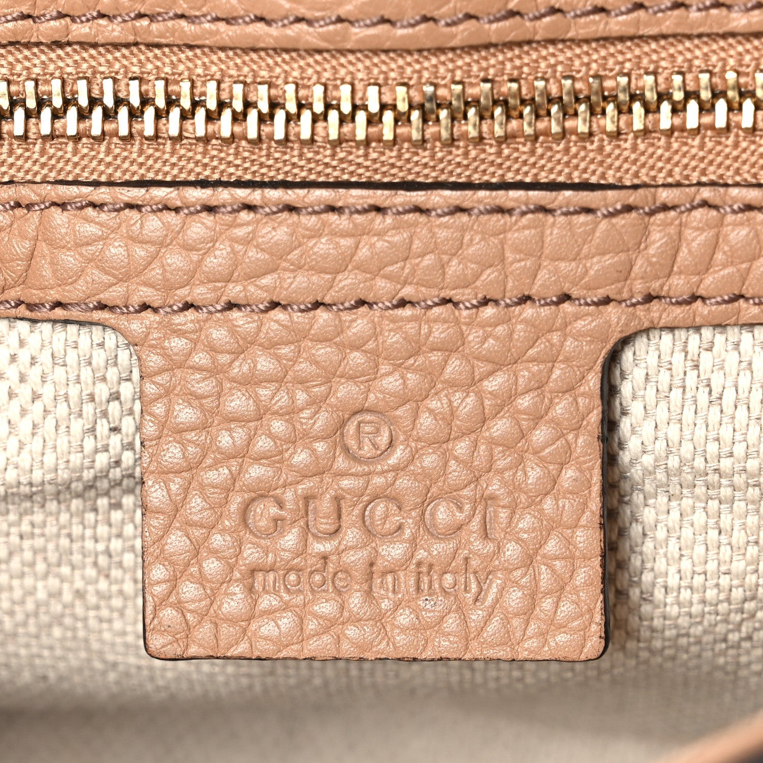 Pebbled Calfskin Medium Soho Flap Crossbody Camelia