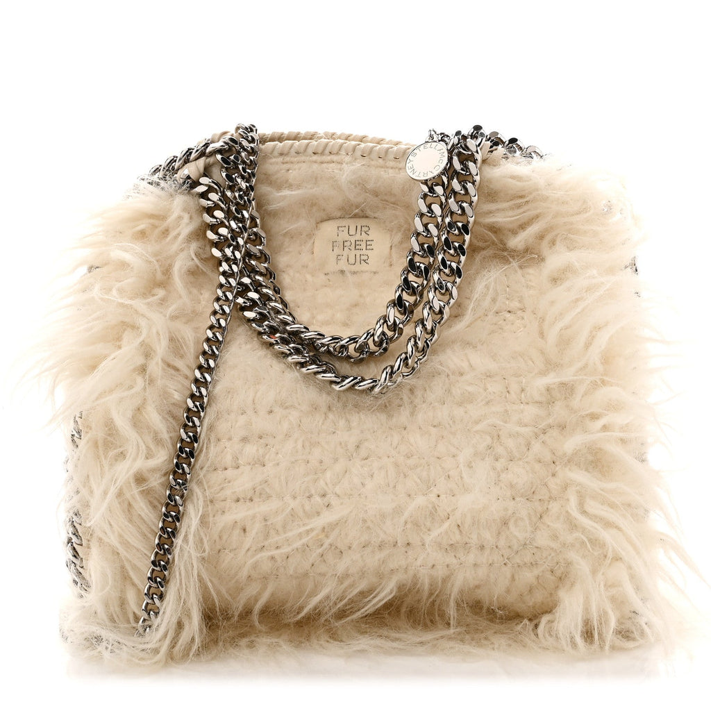 Eco Fur Mini Falabella Tote Ivory