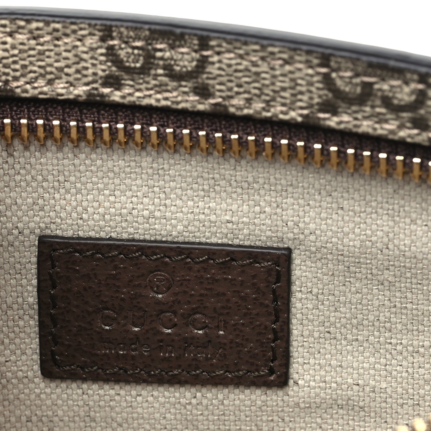GG Supreme Monogram Textured Dollar Calfskin Blondie Belt Bag Beige Ebony New Acero