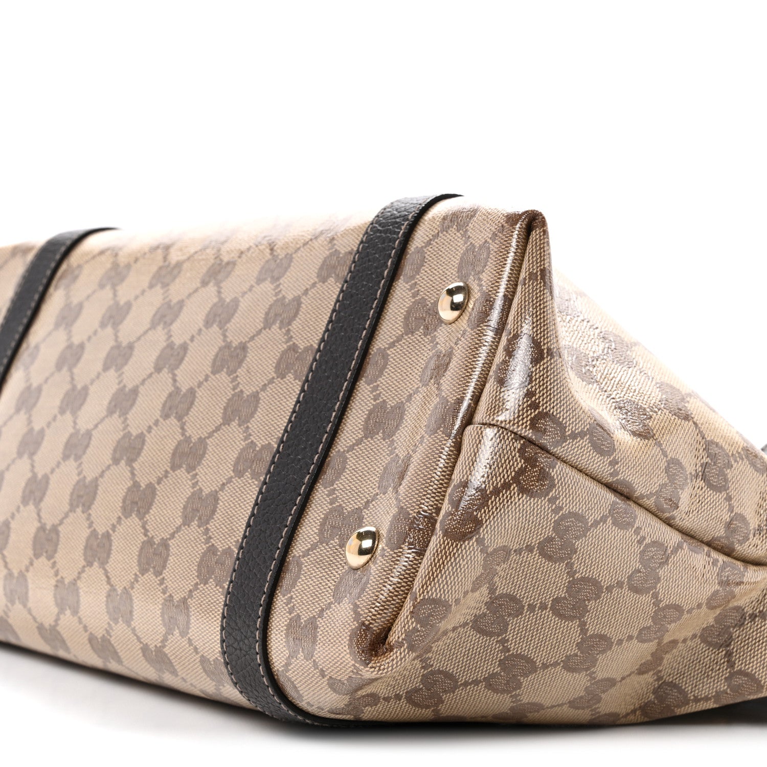 Crystal Monogram Medium Abbey Tote Brown