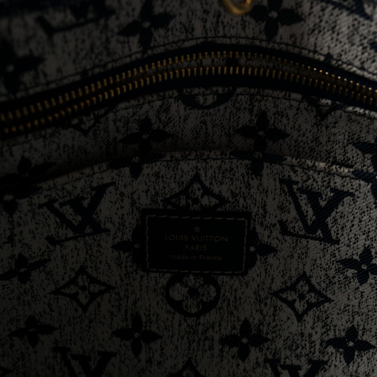 Monogram Jacquard Denim Onthego MM Bleu