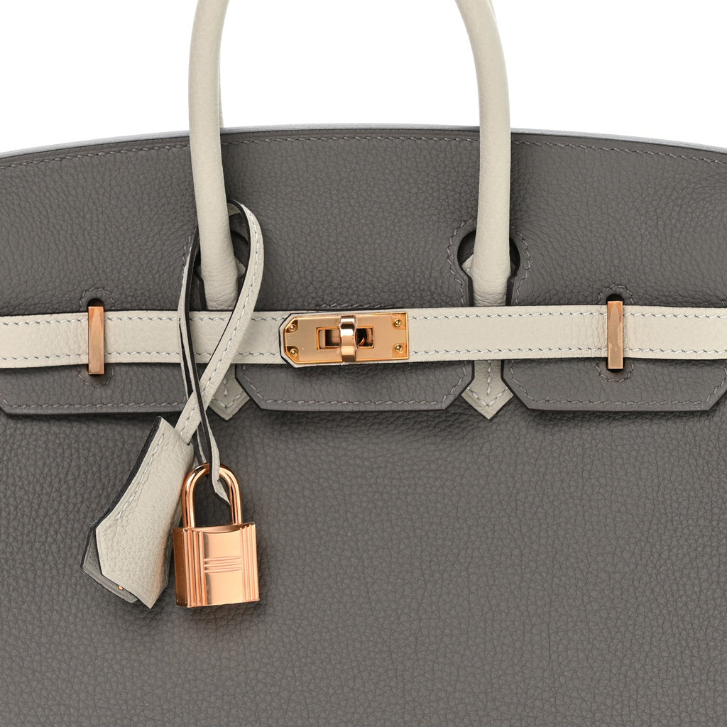 Togo Horseshoe Birkin 25 Etain Gris Perle