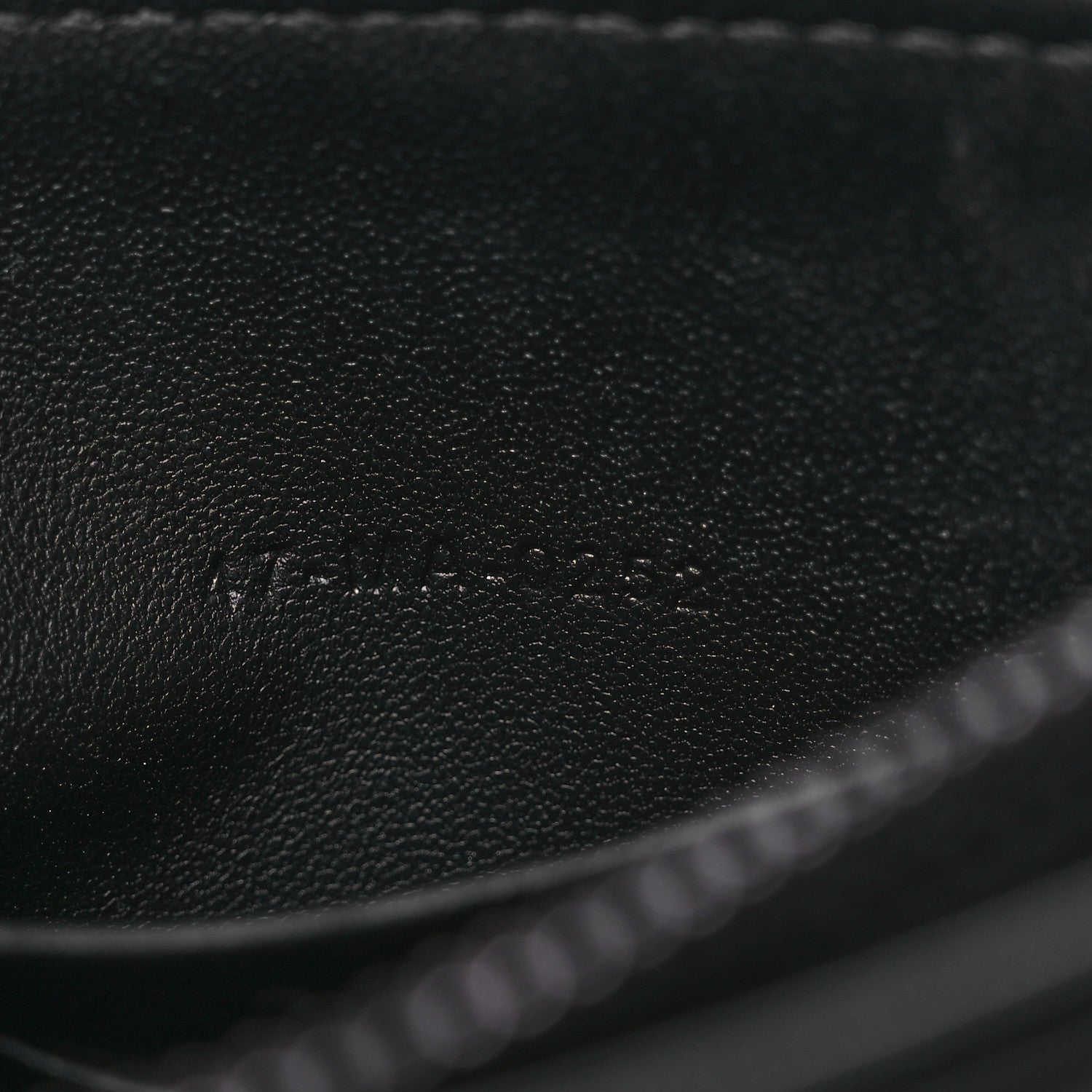 Calfskin Macrocannage Diamond Caro Zipped Pouch With Chain Black