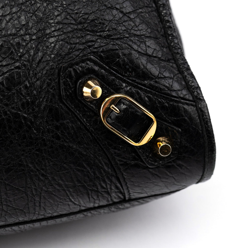 115748 Black Lambskin City Bag