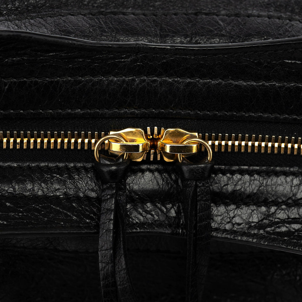 115748 Black Lambskin City Bag