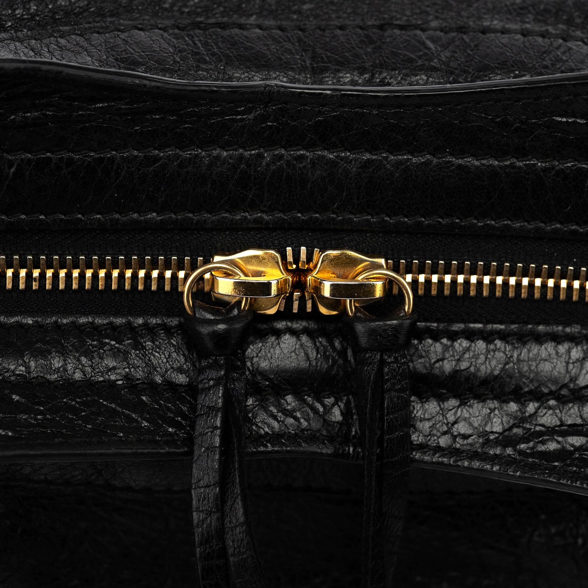 115748 Black Lambskin City Bag