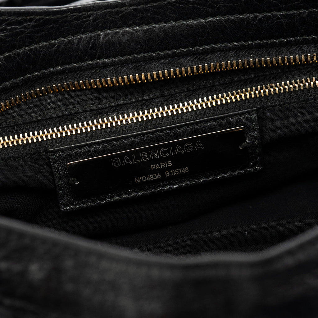 115748 Black Lambskin City Bag