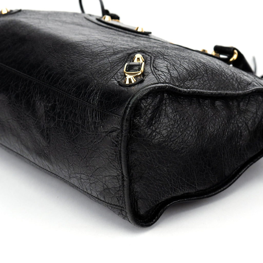115748 Black Lambskin City Bag