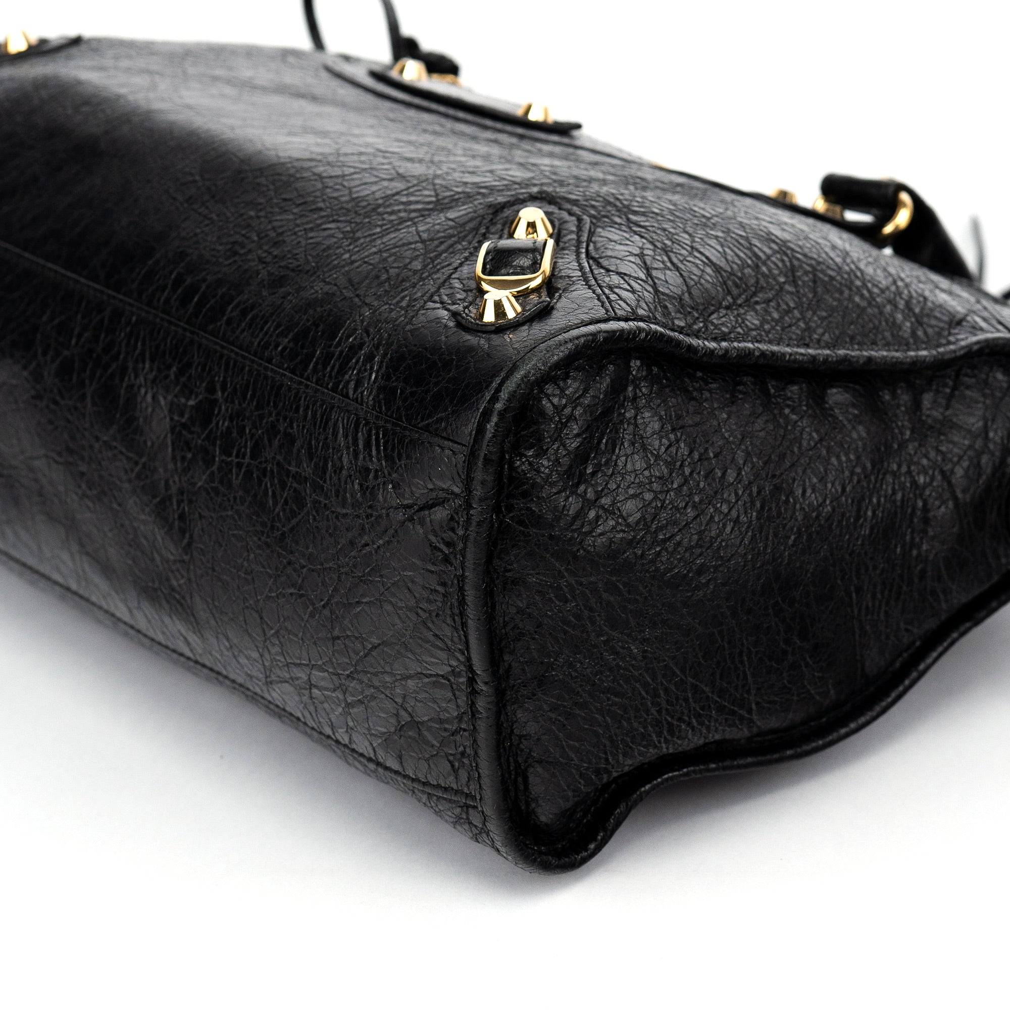 115748 Black Lambskin City Bag