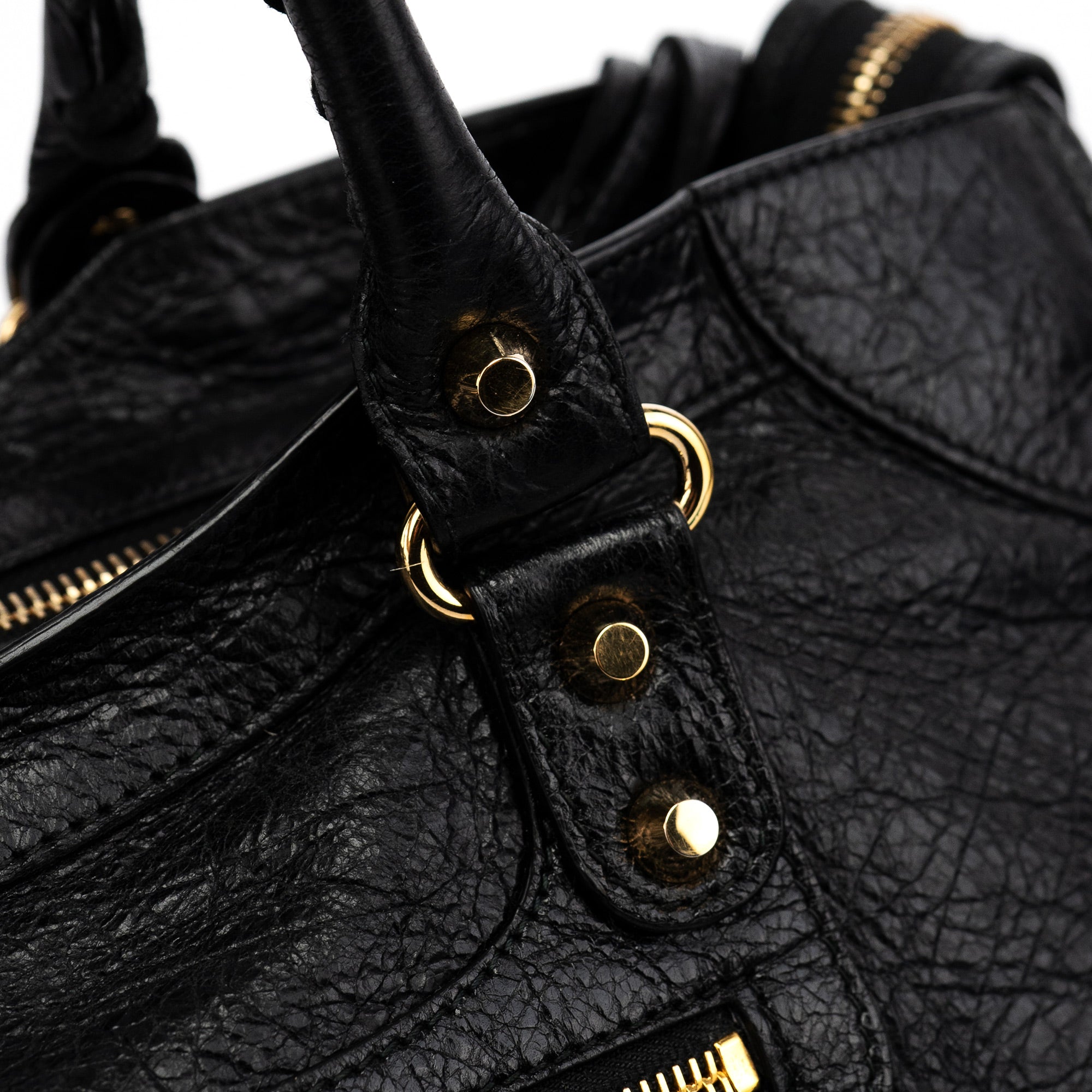 115748 Black Lambskin City Bag