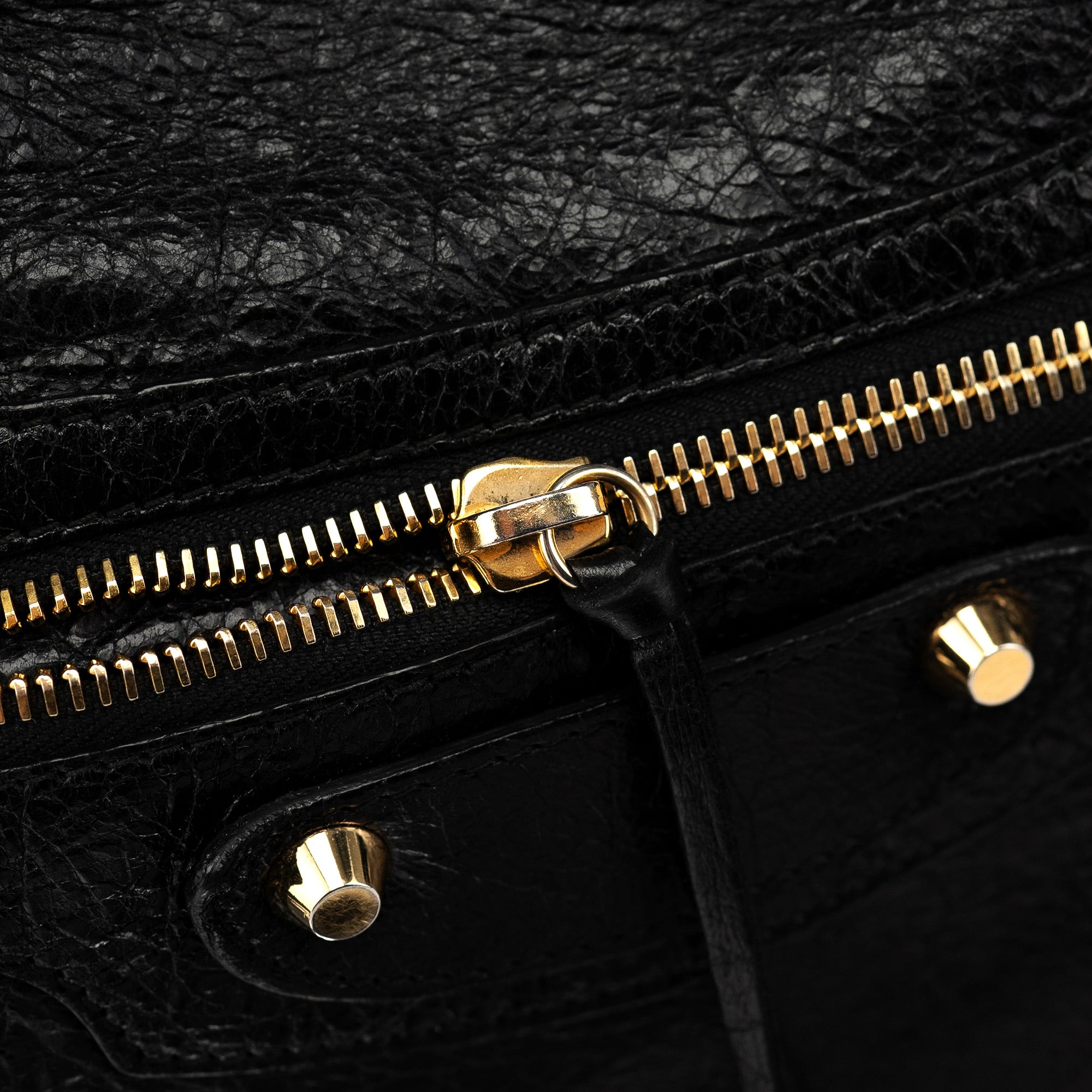 115748 Black Lambskin City Bag
