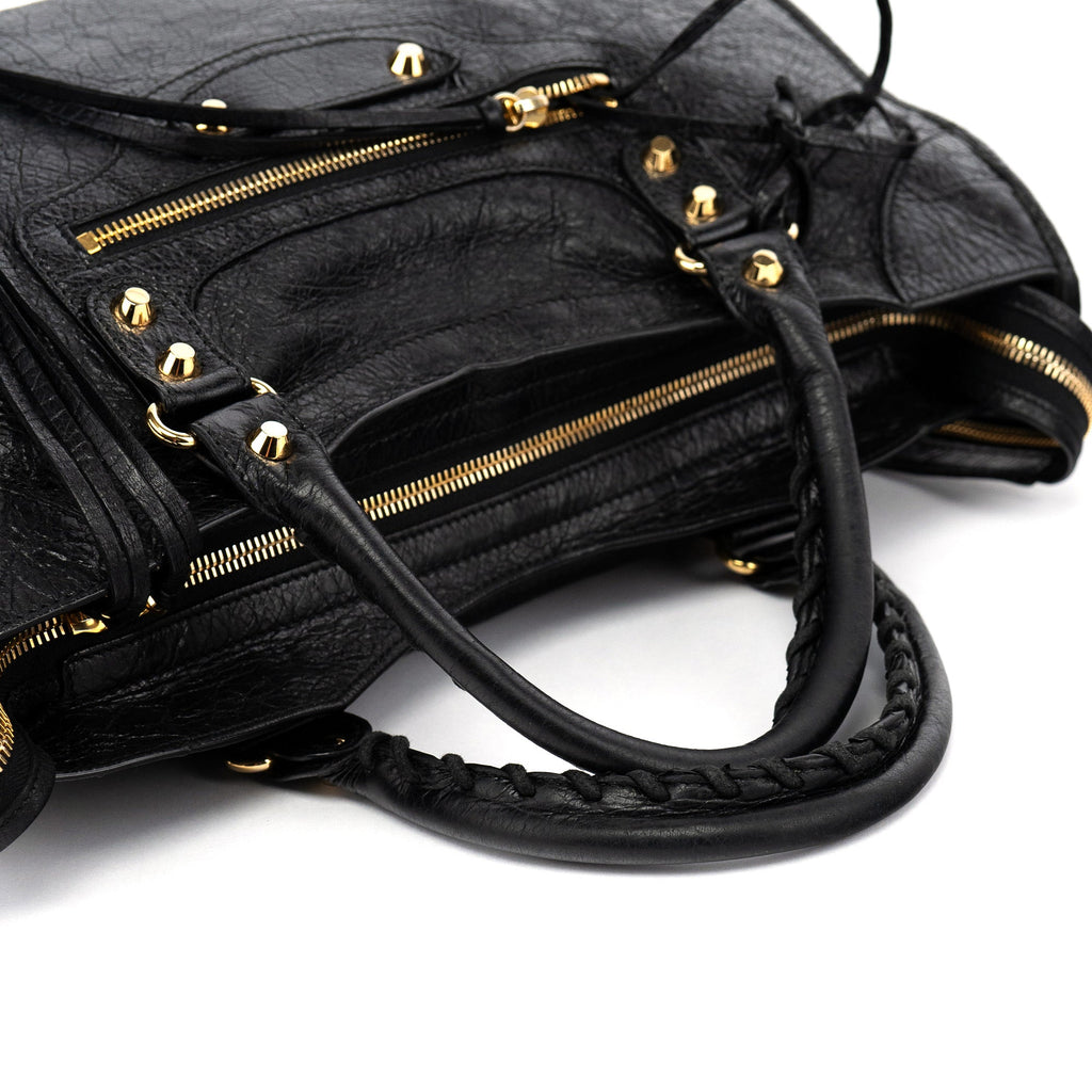 115748 Black Lambskin City Bag