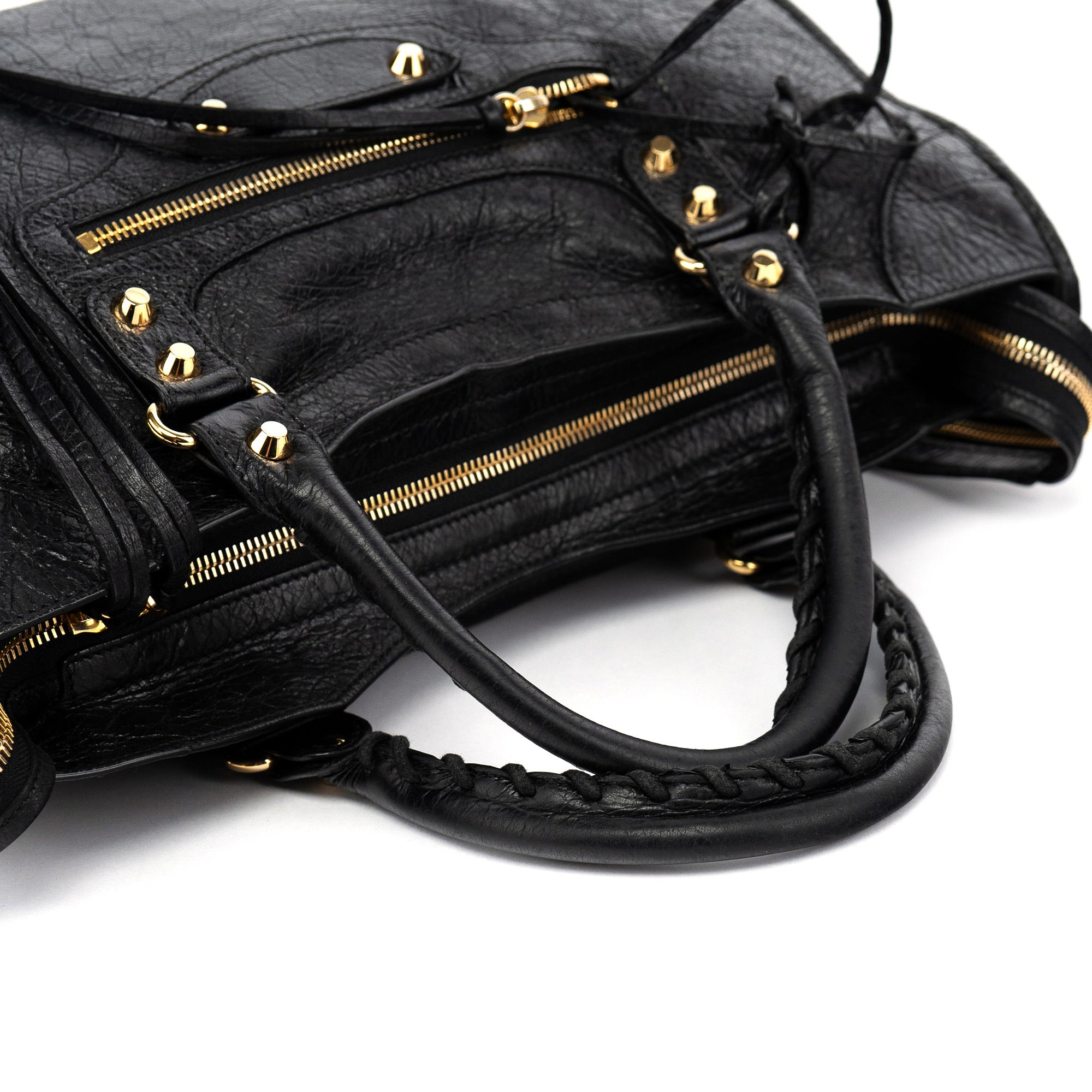 115748 Black Lambskin City Bag