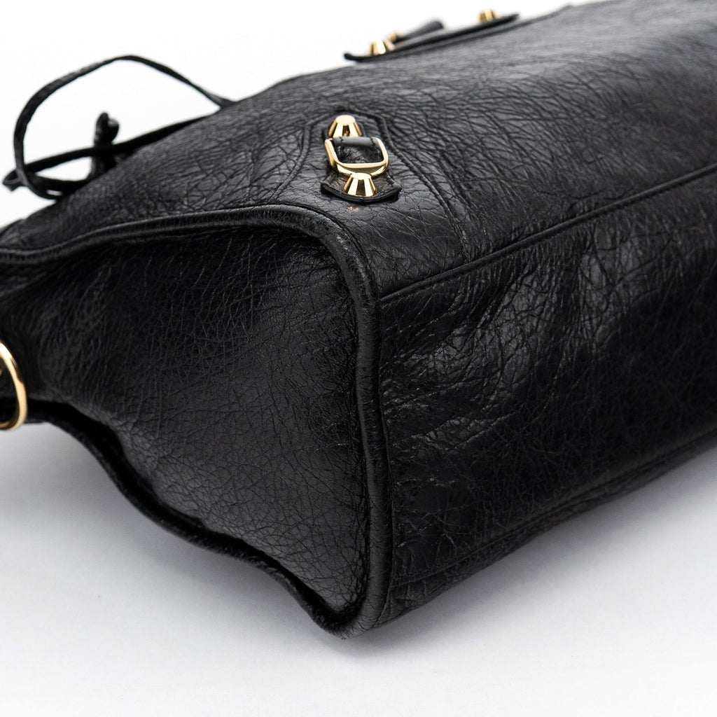 115748 Black Lambskin City Bag