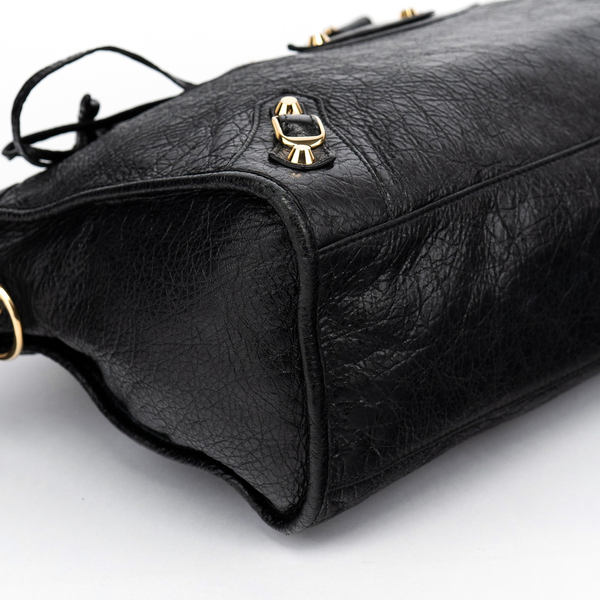 115748 Black Lambskin City Bag