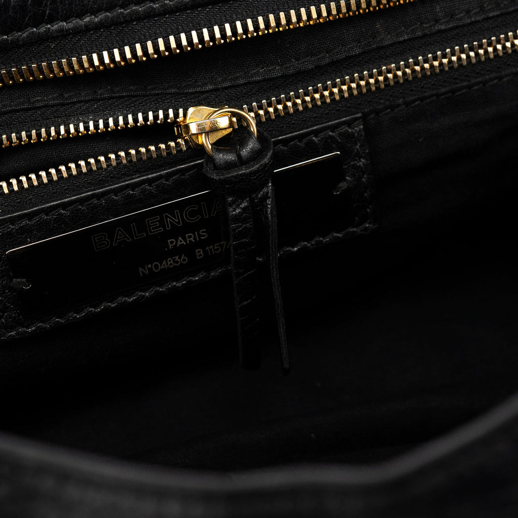 115748 Black Lambskin City Bag