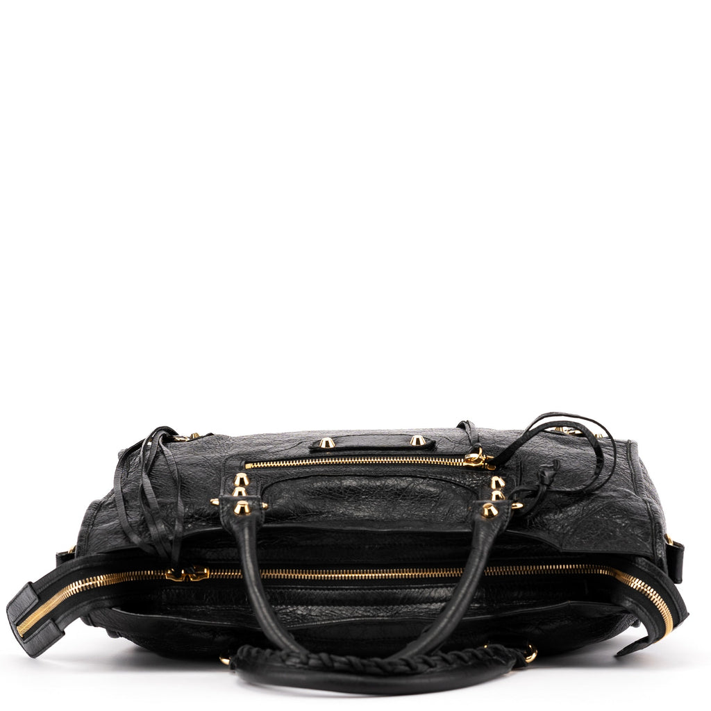 115748 Black Lambskin City Bag