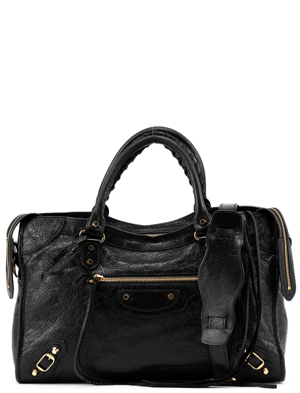 115748 Black Lambskin City Bag