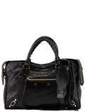 115748 Black Lambskin City Bag