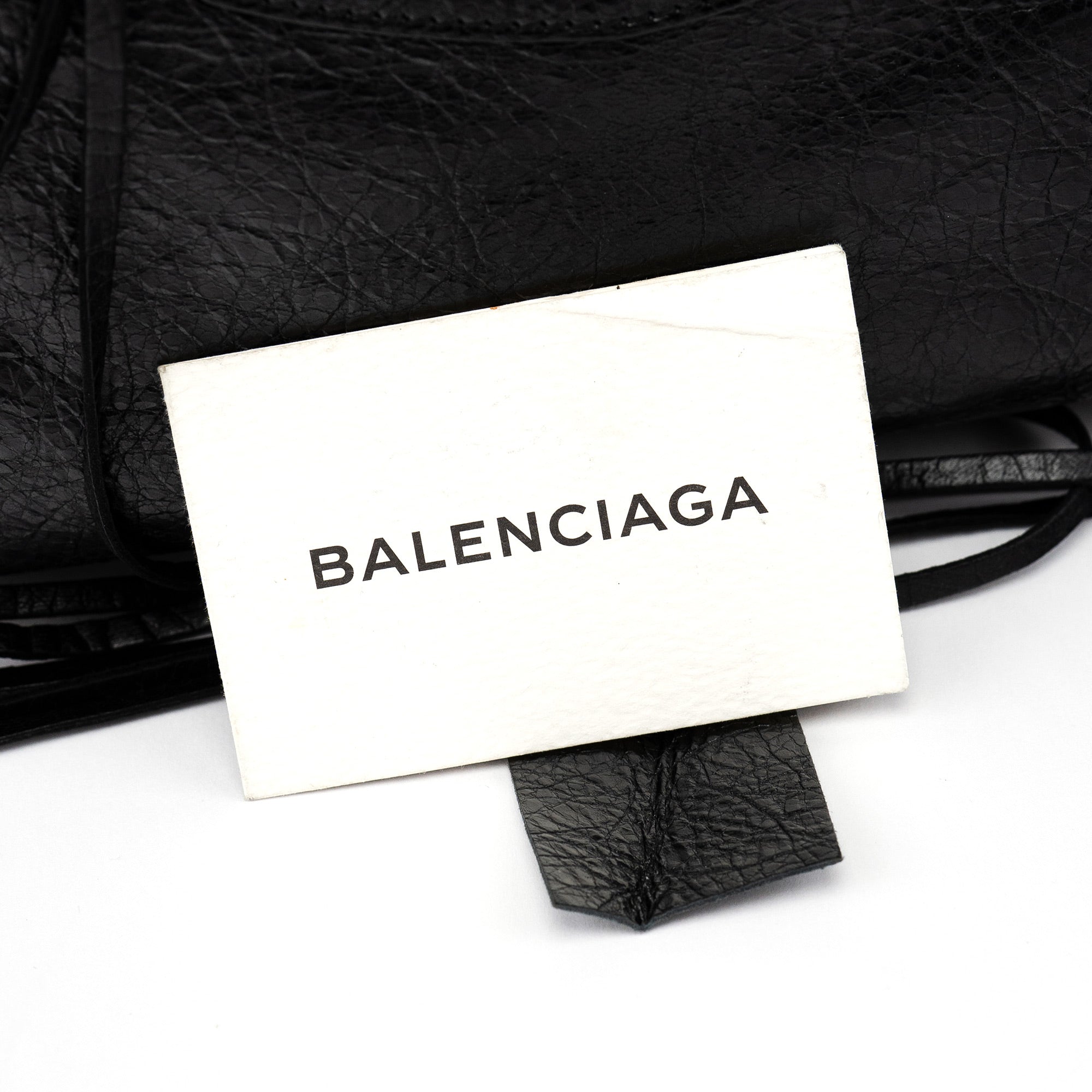 115748 Black Lambskin City Bag