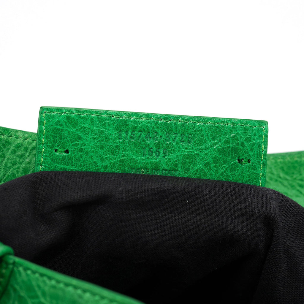 115748 Green Lambskin City Bag