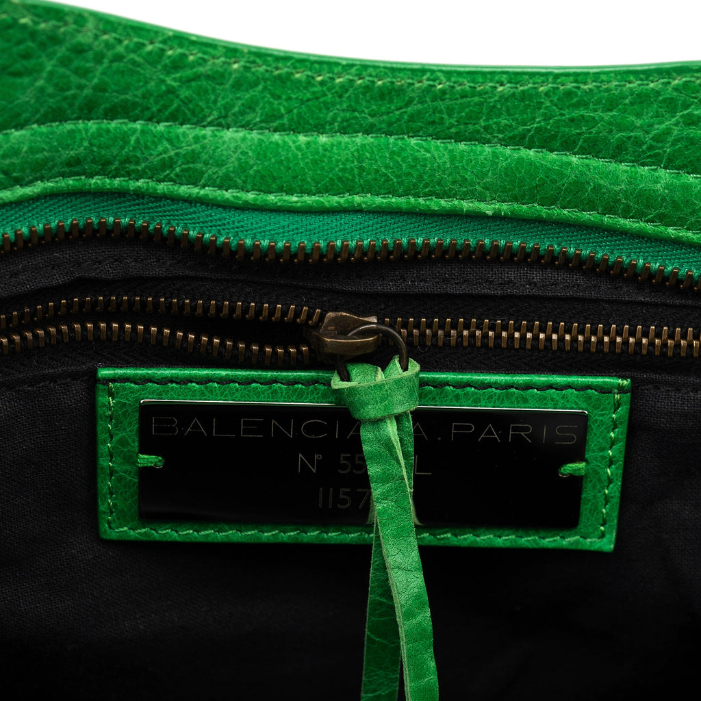 115748 Green Lambskin City Bag