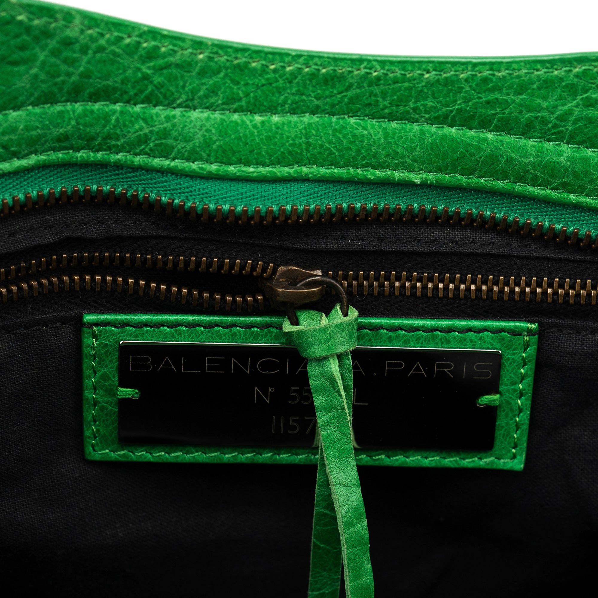 115748 Green Lambskin City Bag
