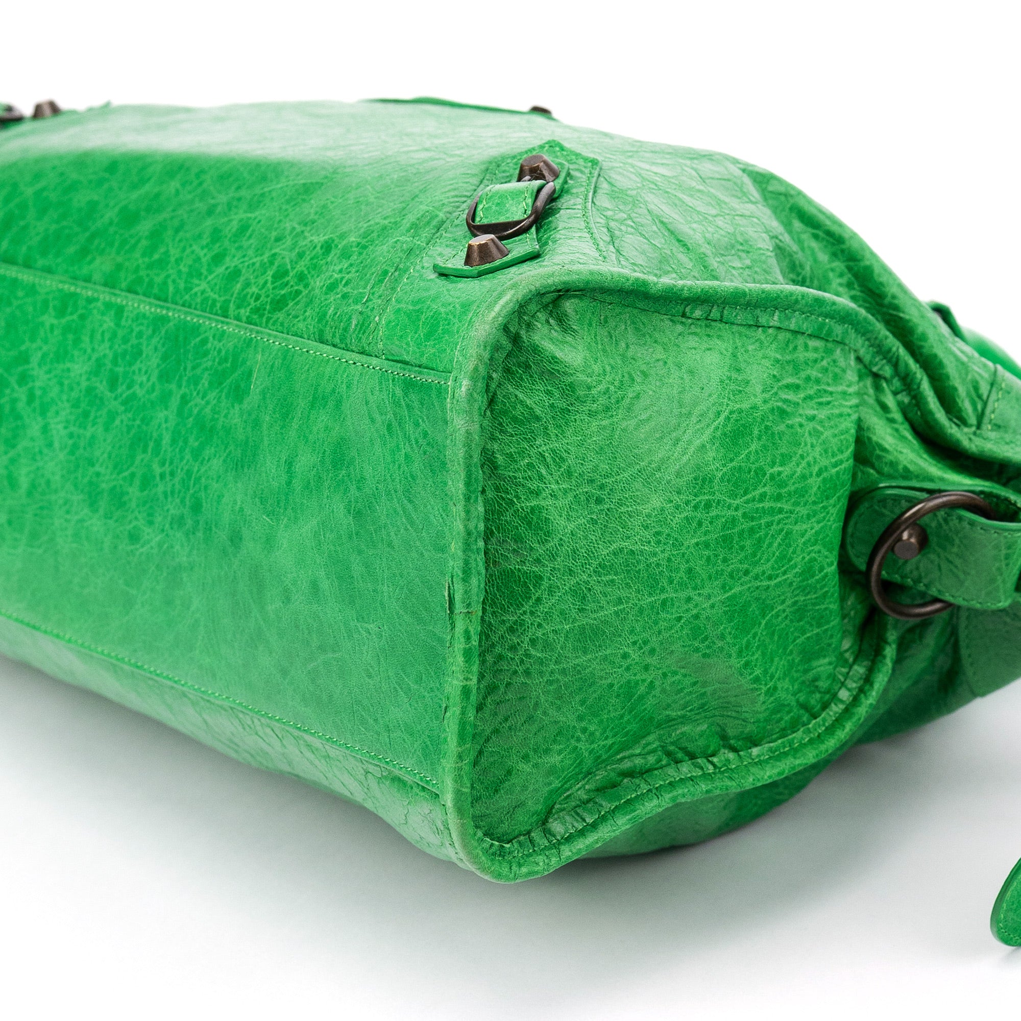 115748 Green Lambskin City Bag