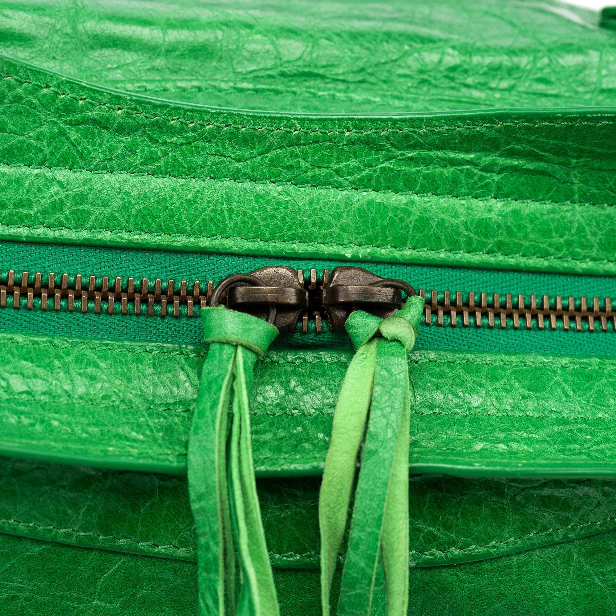 115748 Green Lambskin City Bag