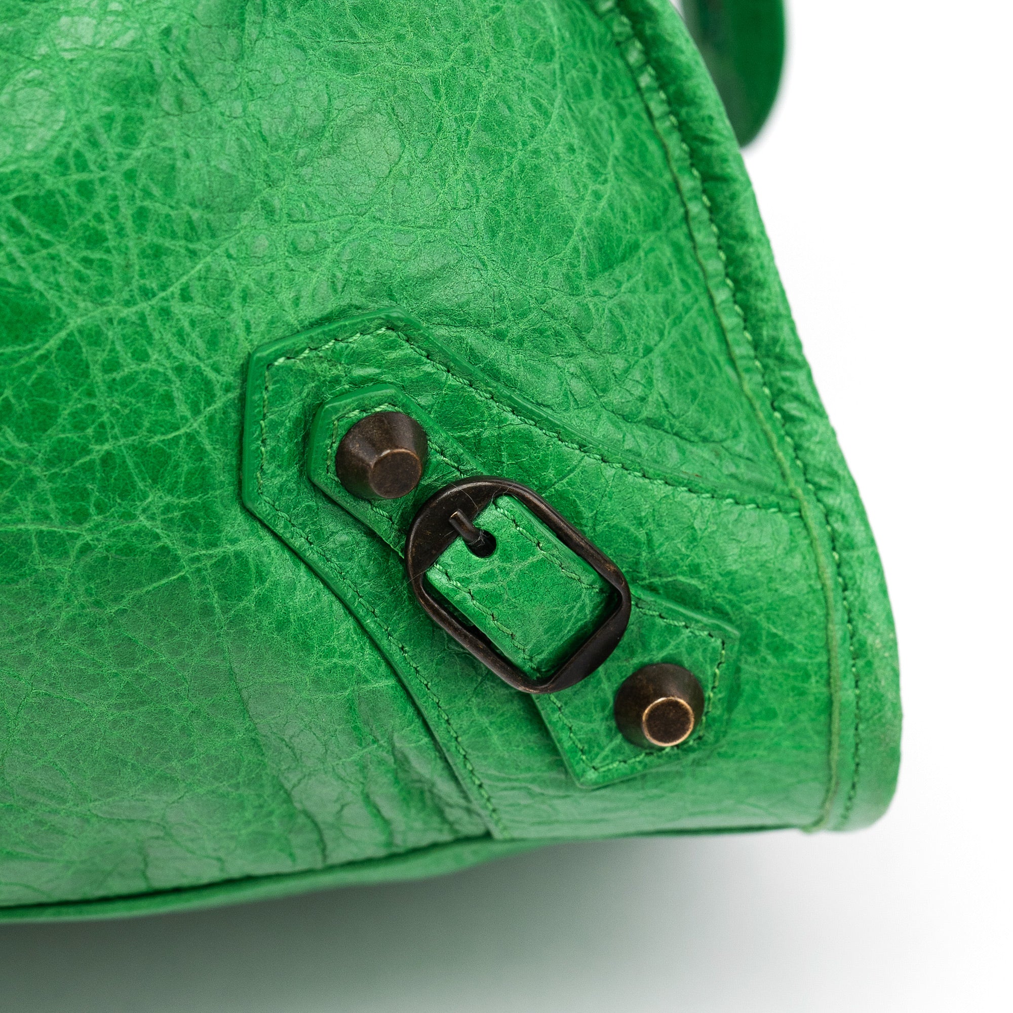 115748 Green Lambskin City Bag