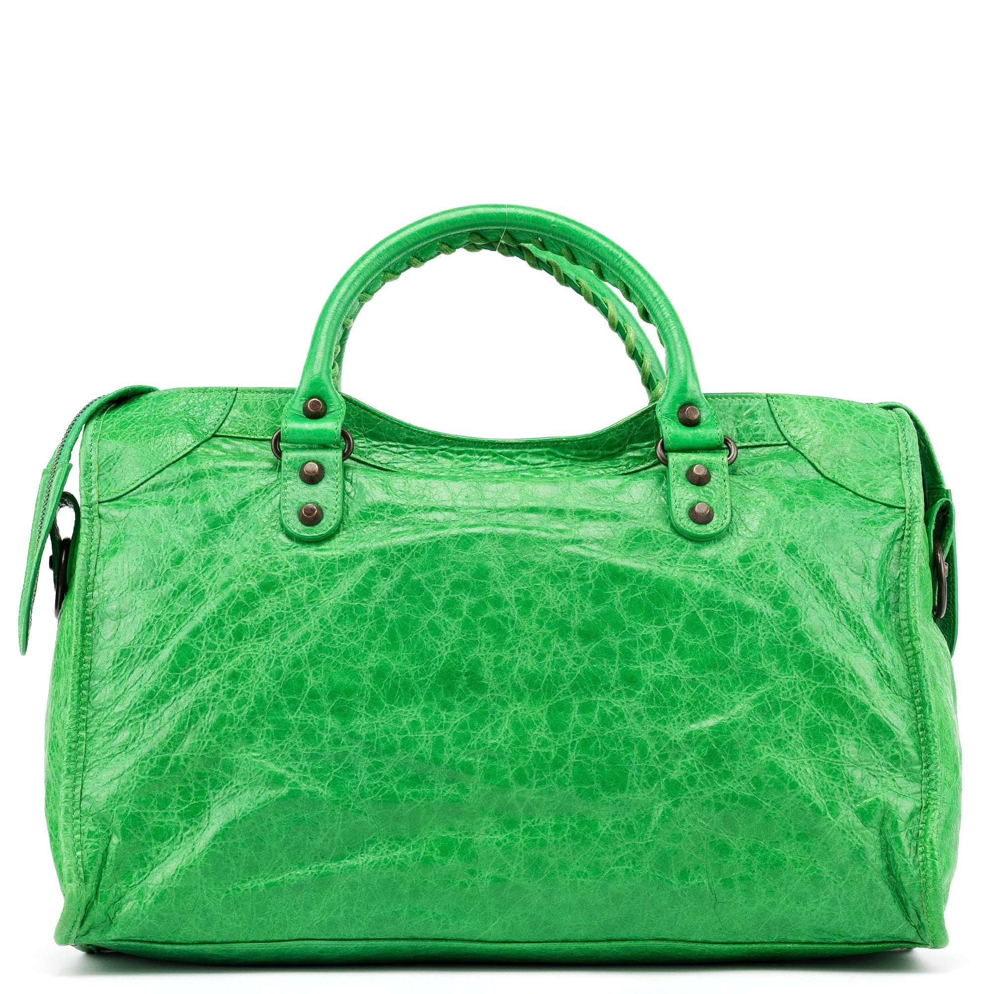 115748 Green Lambskin City Bag