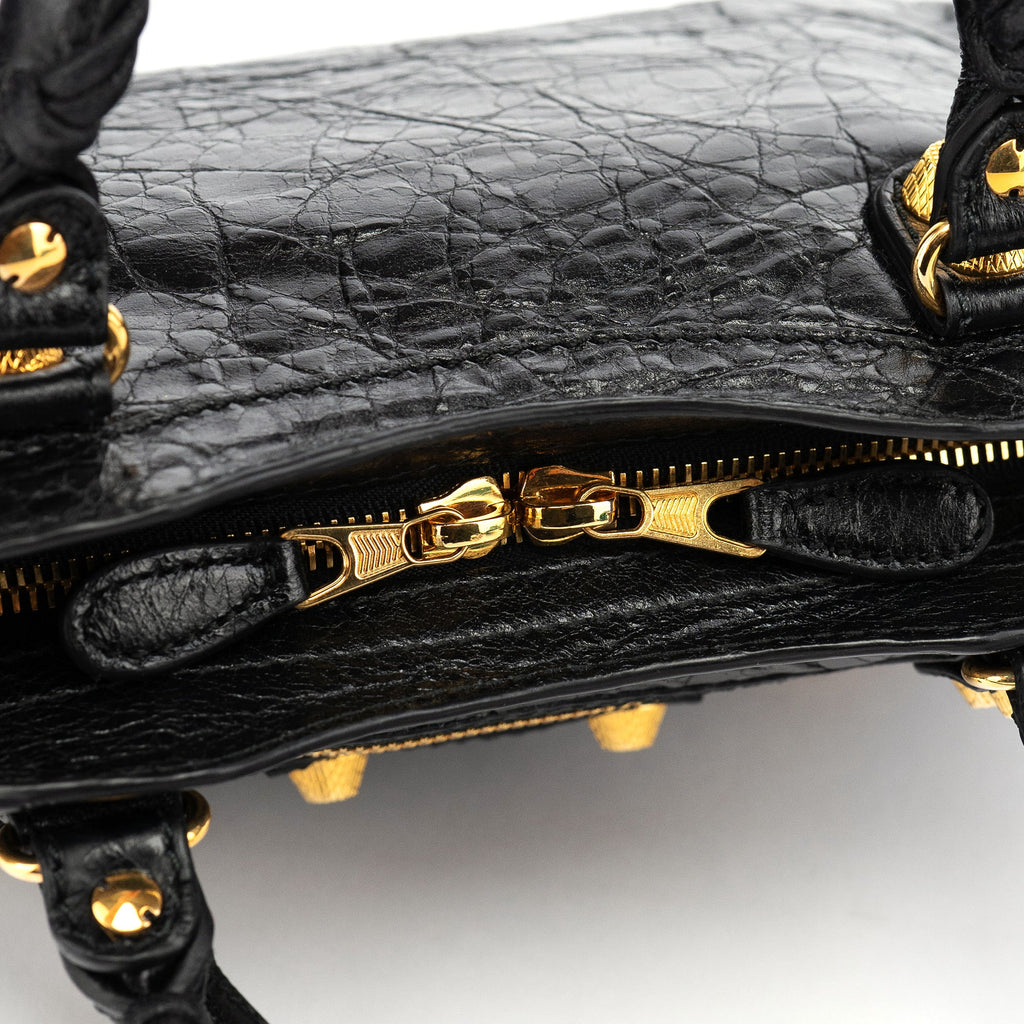 309544 Black Lambskin Mini City Bag