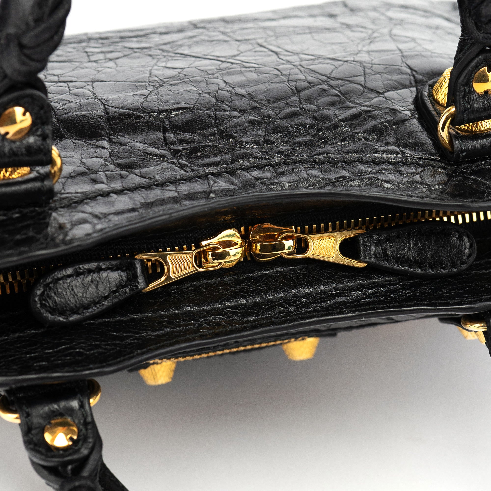 309544 Black Lambskin Mini City Bag