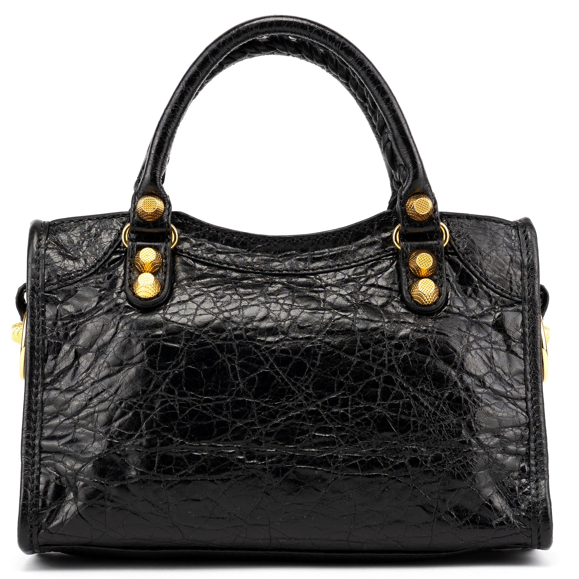 309544 Black Lambskin Mini City Bag