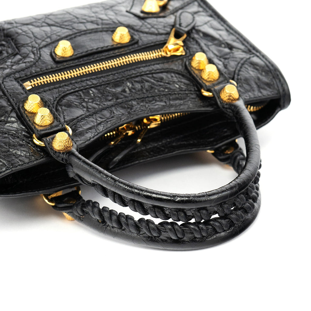 309544 Black Lambskin Mini City Bag
