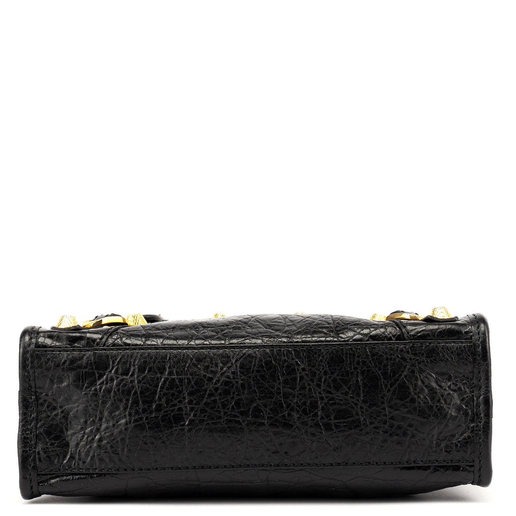 309544 Black Lambskin Mini City Bag