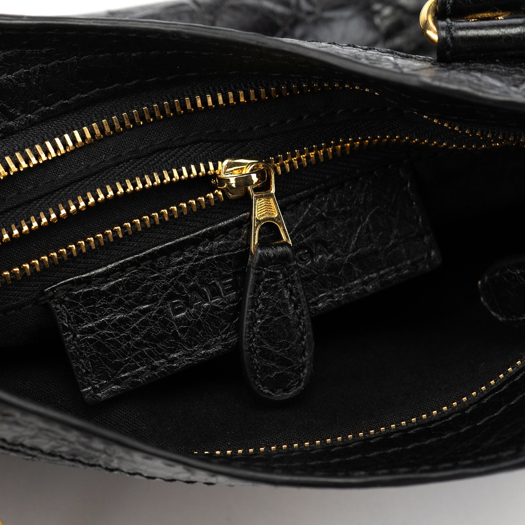 309544 Black Lambskin Mini City Bag