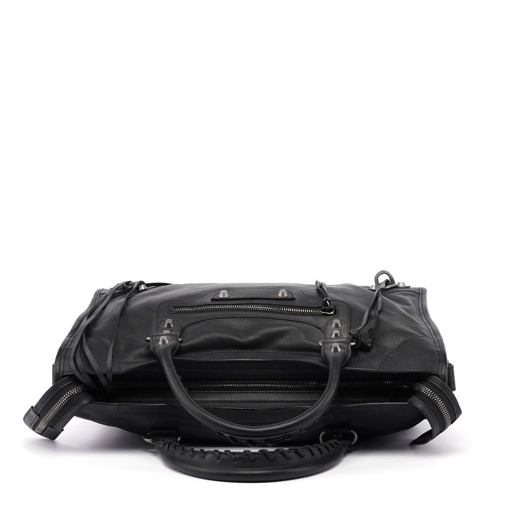 Black Calfskin City Bag