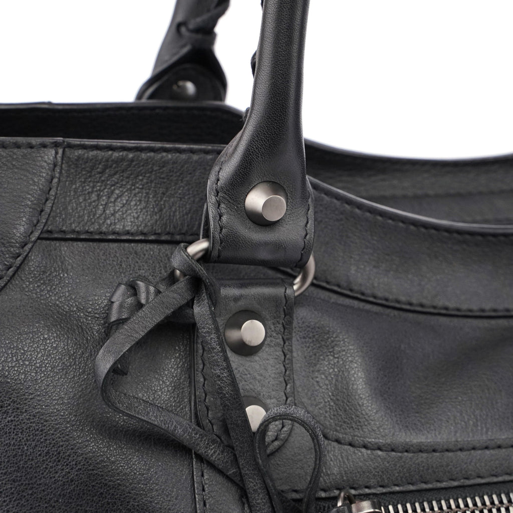 Black Calfskin City Bag