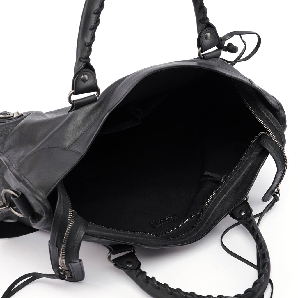 Black Calfskin City Bag