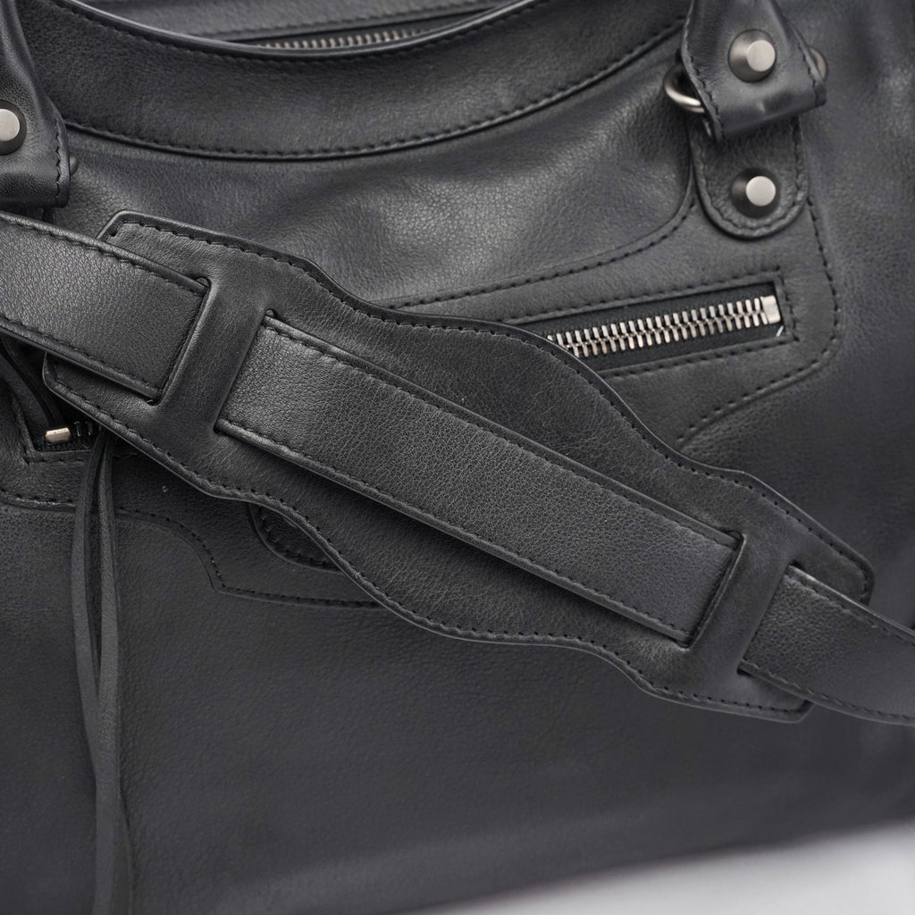 Black Calfskin City Bag