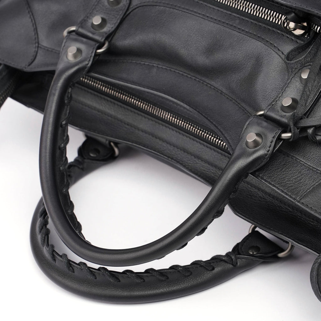 Black Calfskin City Bag