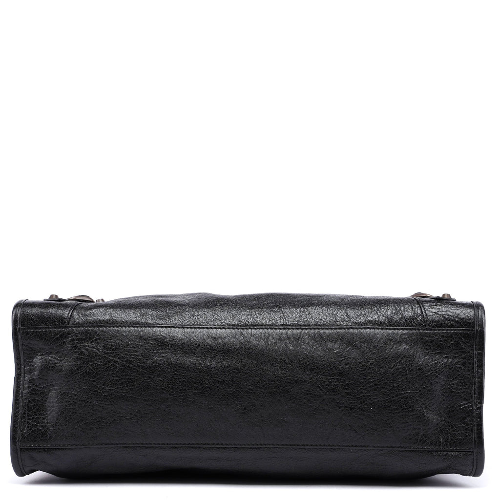 Black Leather City Bag