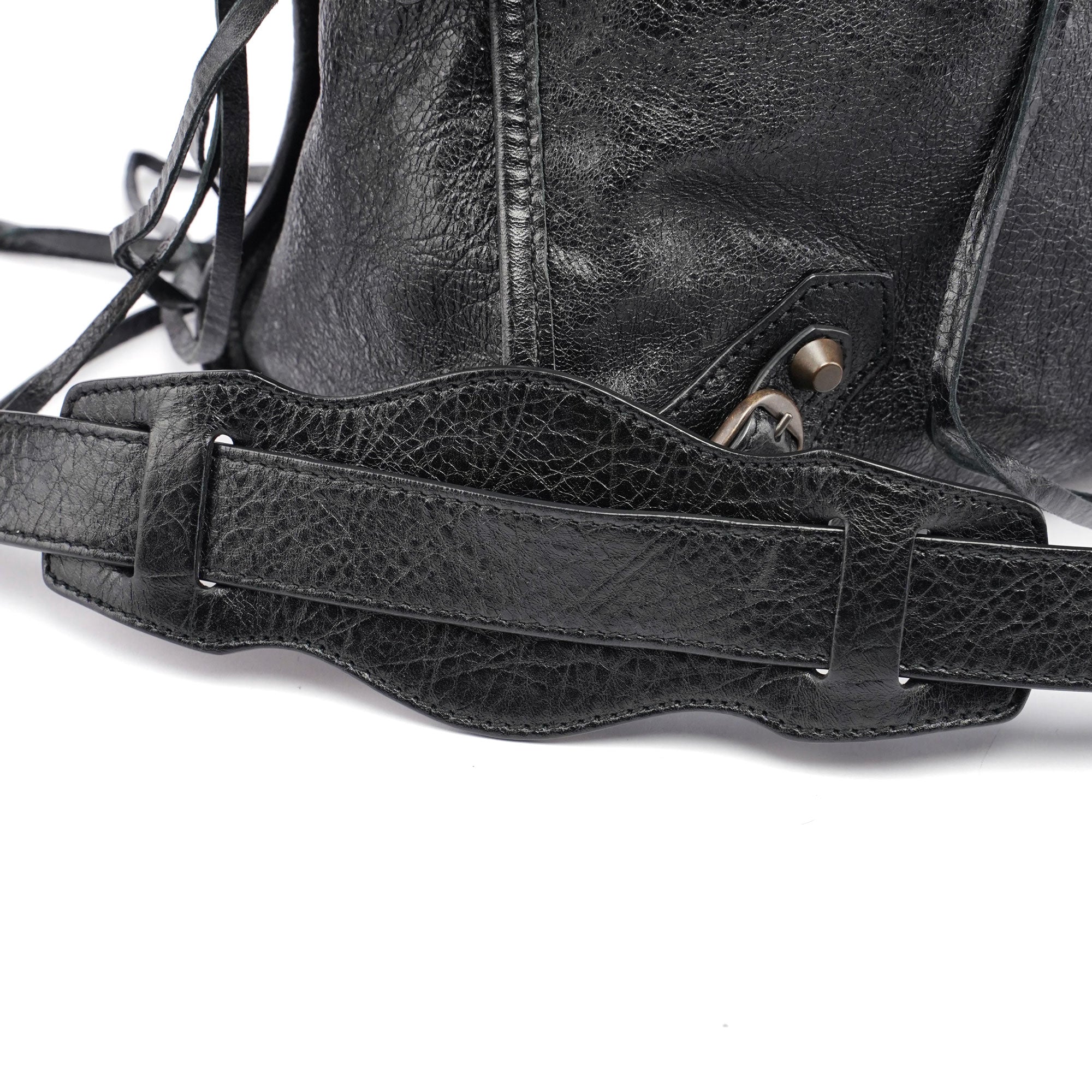 Black Leather City Bag