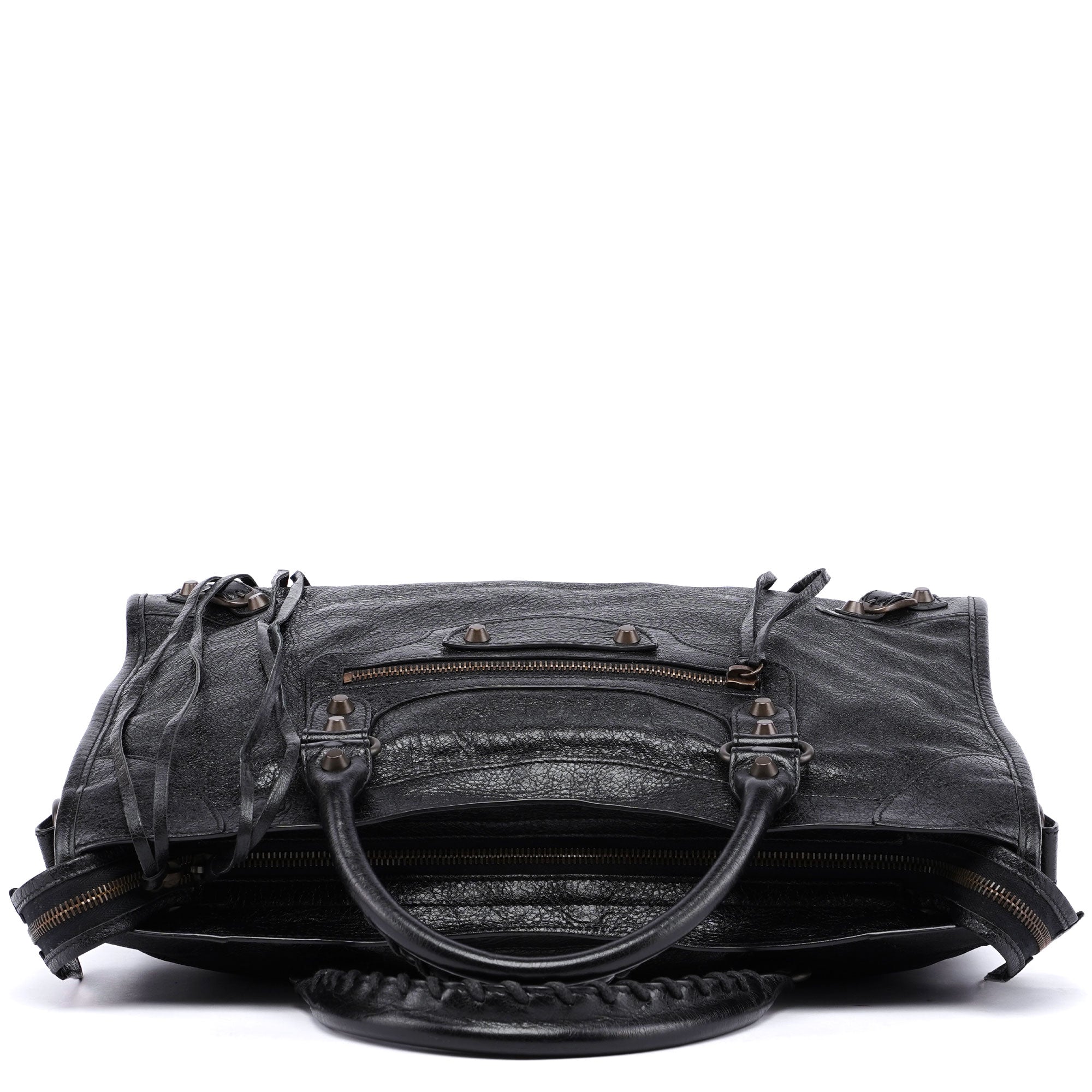 Black Leather City Bag