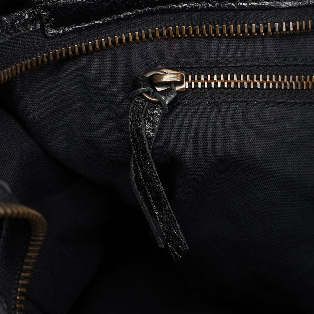 Black Leather City Bag