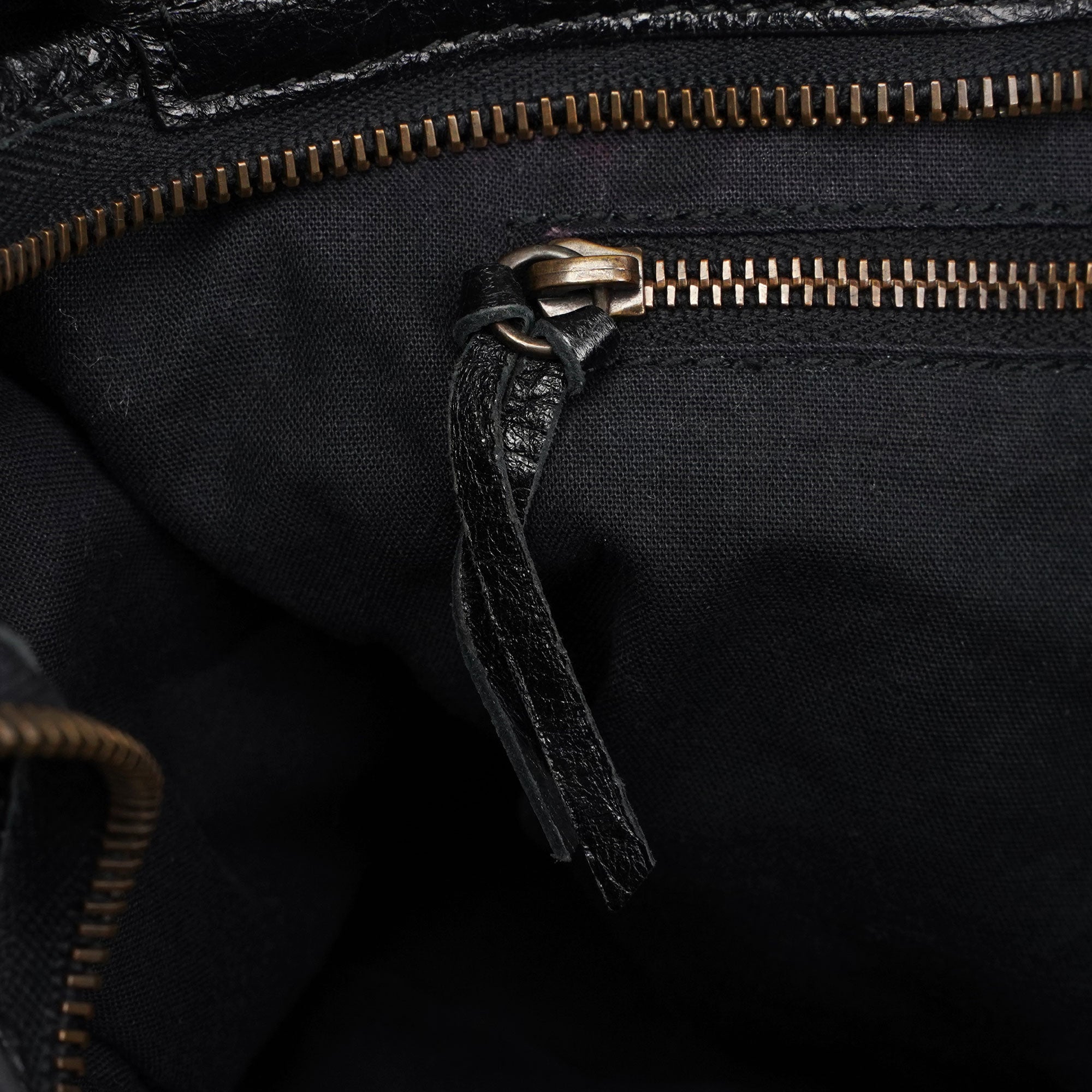 Black Leather City Bag