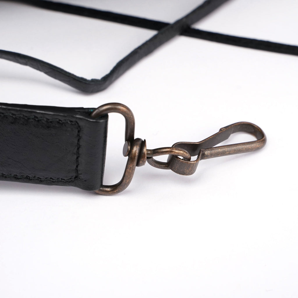 Black Leather City Bag